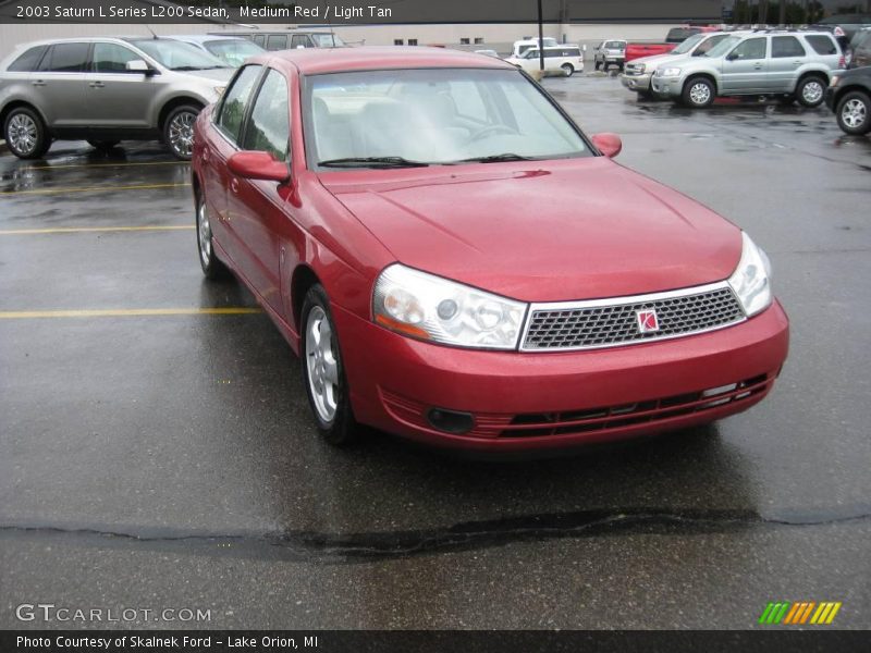 Medium Red / Light Tan 2003 Saturn L Series L200 Sedan