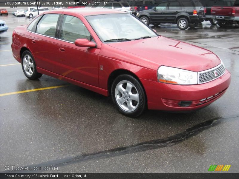 Medium Red / Light Tan 2003 Saturn L Series L200 Sedan
