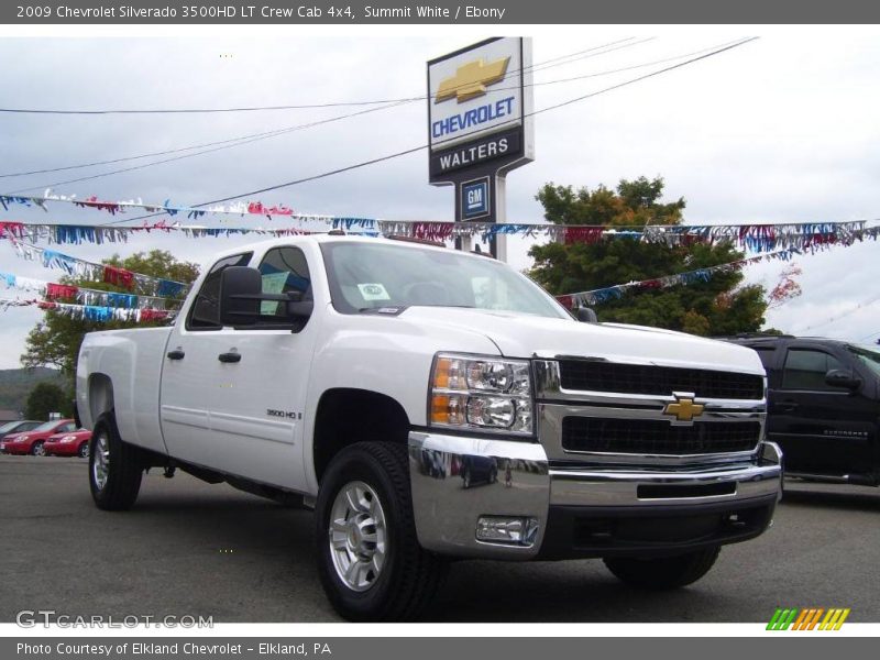 Summit White / Ebony 2009 Chevrolet Silverado 3500HD LT Crew Cab 4x4