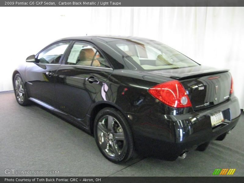 Carbon Black Metallic / Light Taupe 2009 Pontiac G6 GXP Sedan