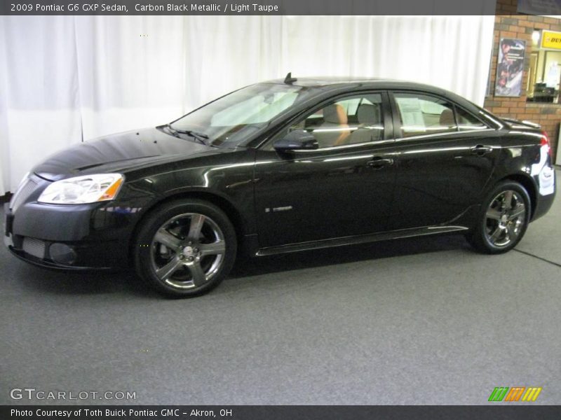 Carbon Black Metallic / Light Taupe 2009 Pontiac G6 GXP Sedan