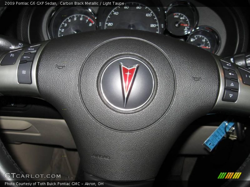 Carbon Black Metallic / Light Taupe 2009 Pontiac G6 GXP Sedan