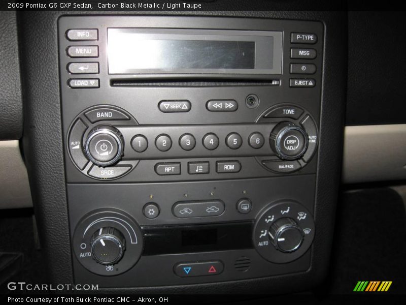 Carbon Black Metallic / Light Taupe 2009 Pontiac G6 GXP Sedan