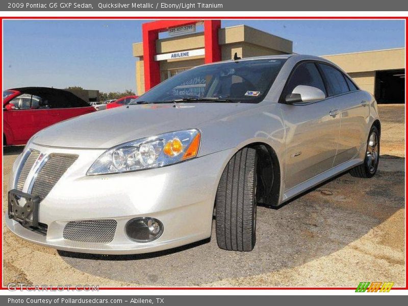 Quicksilver Metallic / Ebony/Light Titanium 2009 Pontiac G6 GXP Sedan