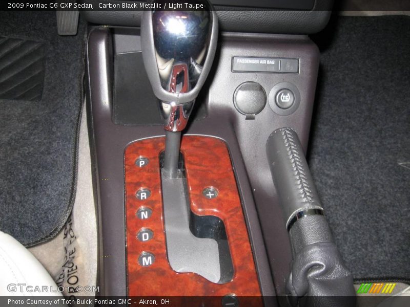 Carbon Black Metallic / Light Taupe 2009 Pontiac G6 GXP Sedan