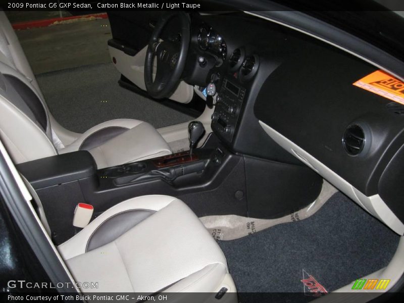 Carbon Black Metallic / Light Taupe 2009 Pontiac G6 GXP Sedan