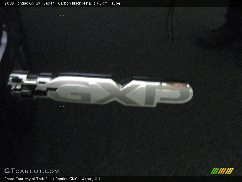 Carbon Black Metallic / Light Taupe 2009 Pontiac G6 GXP Sedan