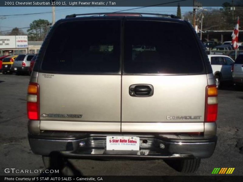 Light Pewter Metallic / Tan 2001 Chevrolet Suburban 1500 LS