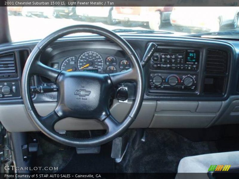 Light Pewter Metallic / Tan 2001 Chevrolet Suburban 1500 LS