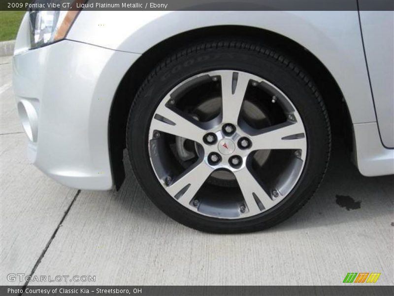 Liquid Platinum Metallic / Ebony 2009 Pontiac Vibe GT