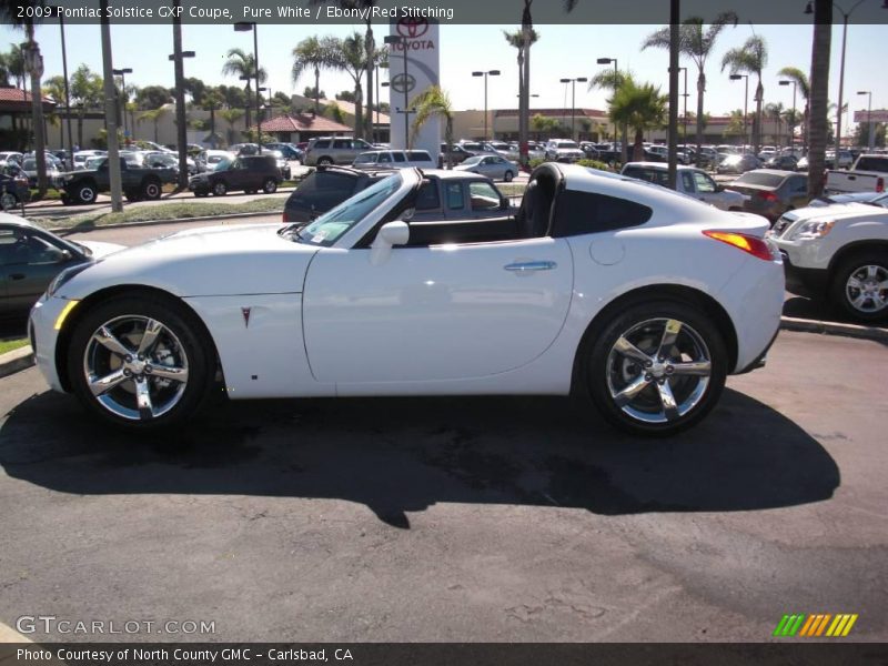 Pure White / Ebony/Red Stitching 2009 Pontiac Solstice GXP Coupe