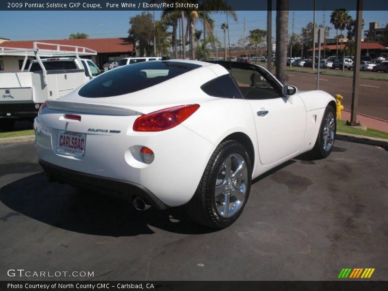 Pure White / Ebony/Red Stitching 2009 Pontiac Solstice GXP Coupe