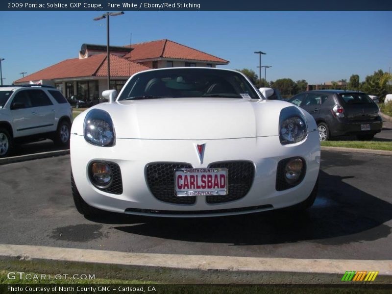 Pure White / Ebony/Red Stitching 2009 Pontiac Solstice GXP Coupe