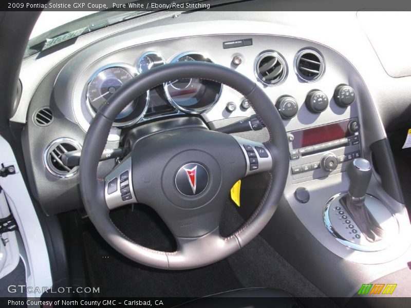 Pure White / Ebony/Red Stitching 2009 Pontiac Solstice GXP Coupe