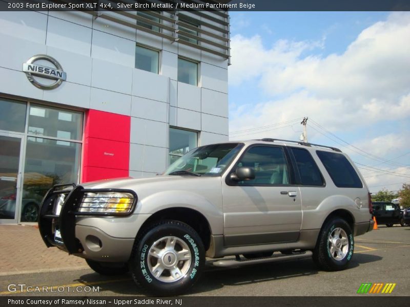 Silver Birch Metallic / Medium Parchment Beige 2003 Ford Explorer Sport XLT 4x4