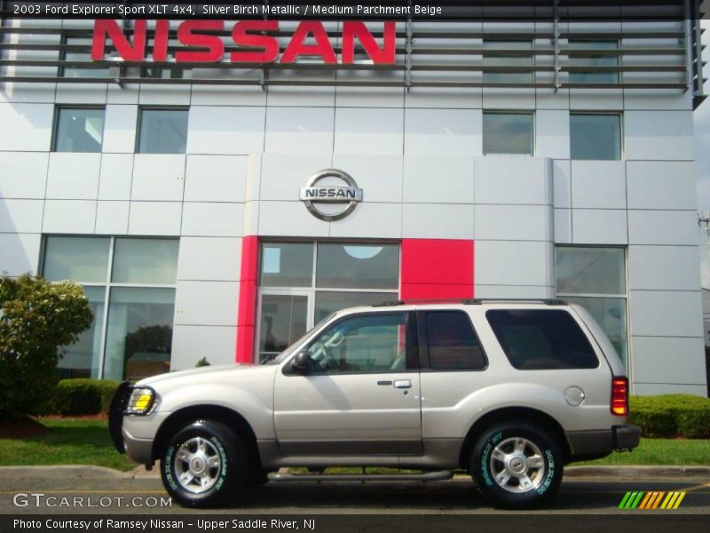 Silver Birch Metallic / Medium Parchment Beige 2003 Ford Explorer Sport XLT 4x4