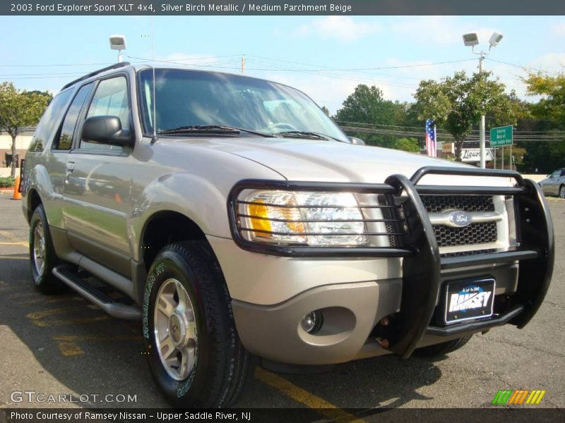 Silver Birch Metallic / Medium Parchment Beige 2003 Ford Explorer Sport XLT 4x4