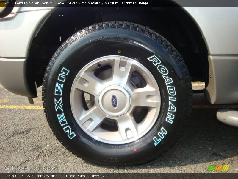 Silver Birch Metallic / Medium Parchment Beige 2003 Ford Explorer Sport XLT 4x4