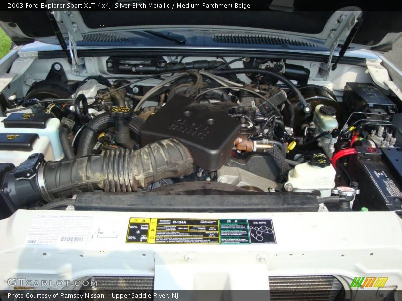Silver Birch Metallic / Medium Parchment Beige 2003 Ford Explorer Sport XLT 4x4