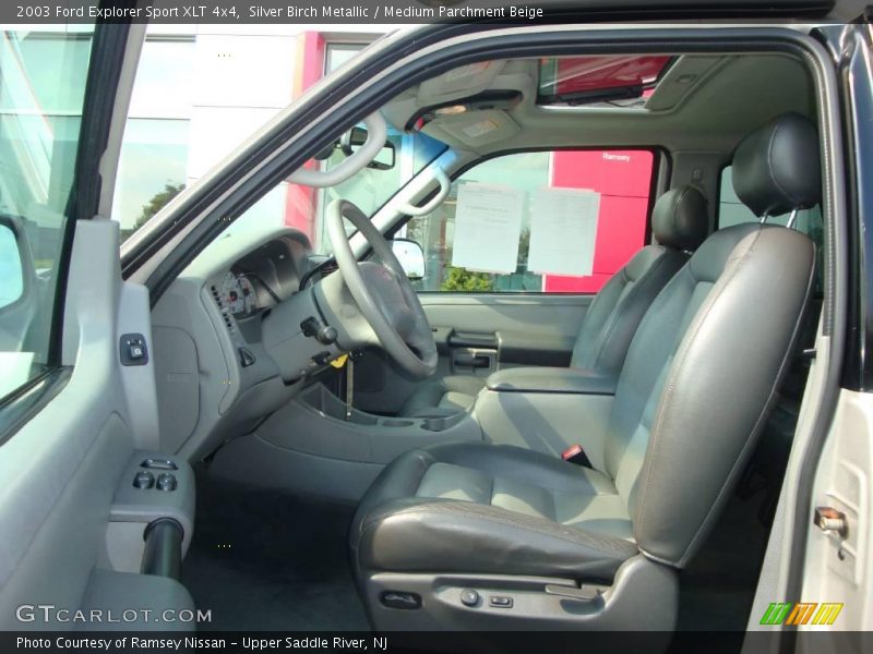 Silver Birch Metallic / Medium Parchment Beige 2003 Ford Explorer Sport XLT 4x4