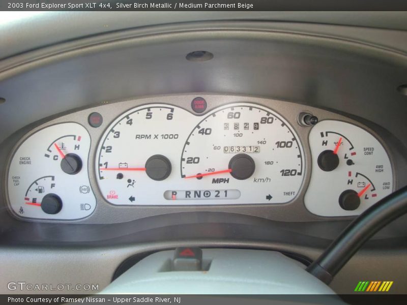 Silver Birch Metallic / Medium Parchment Beige 2003 Ford Explorer Sport XLT 4x4