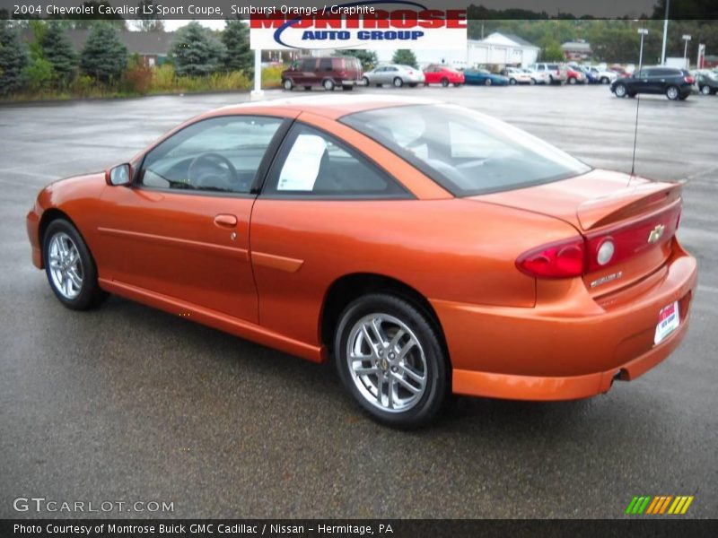 Sunburst Orange / Graphite 2004 Chevrolet Cavalier LS Sport Coupe