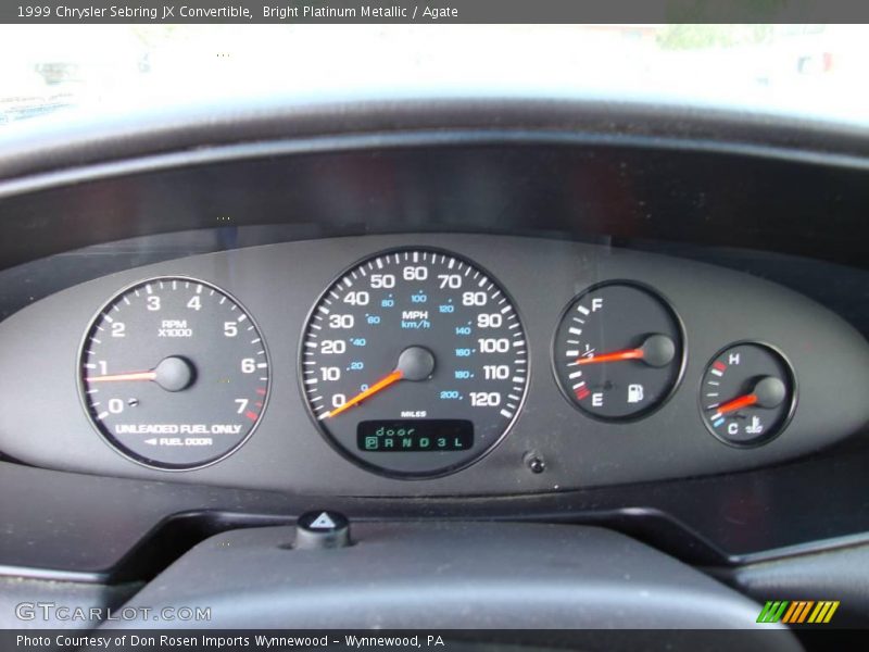 Bright Platinum Metallic / Agate 1999 Chrysler Sebring JX Convertible