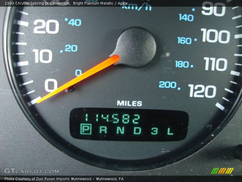 Bright Platinum Metallic / Agate 1999 Chrysler Sebring JX Convertible