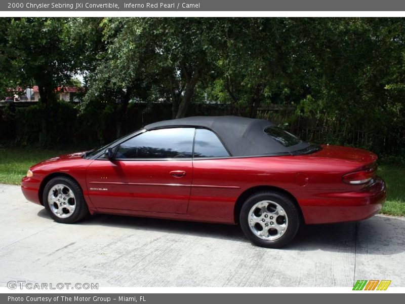 Inferno Red Pearl / Camel 2000 Chrysler Sebring JXi Convertible
