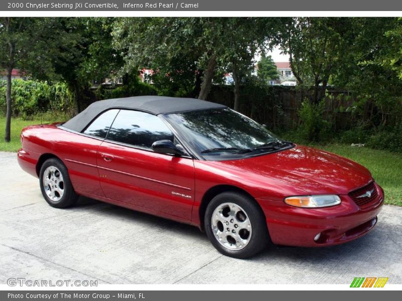 Inferno Red Pearl / Camel 2000 Chrysler Sebring JXi Convertible