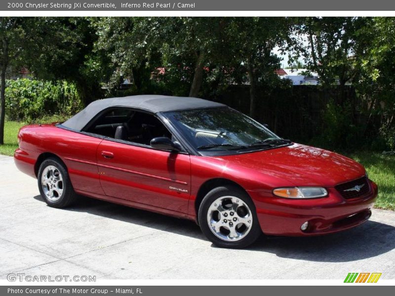 Inferno Red Pearl / Camel 2000 Chrysler Sebring JXi Convertible