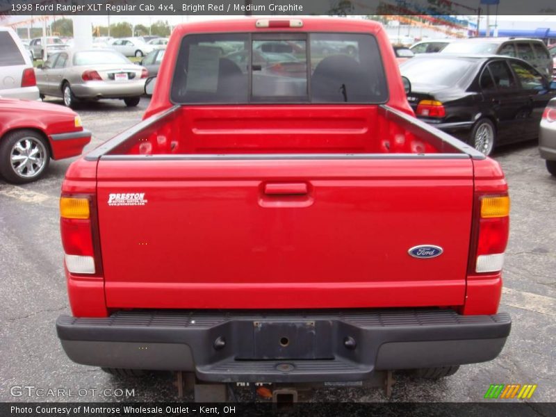Bright Red / Medium Graphite 1998 Ford Ranger XLT Regular Cab 4x4