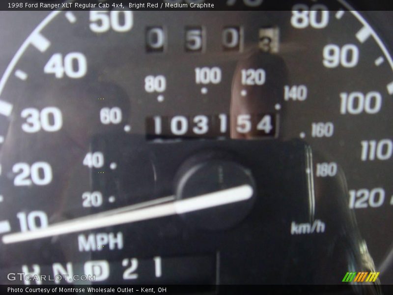 Bright Red / Medium Graphite 1998 Ford Ranger XLT Regular Cab 4x4