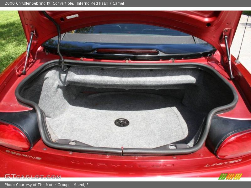 Inferno Red Pearl / Camel 2000 Chrysler Sebring JXi Convertible