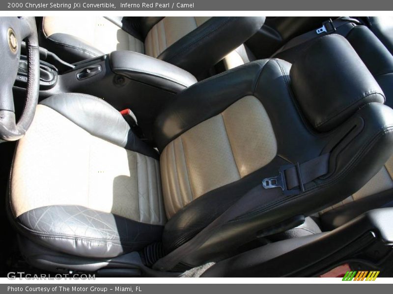 Inferno Red Pearl / Camel 2000 Chrysler Sebring JXi Convertible