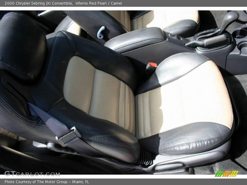 Inferno Red Pearl / Camel 2000 Chrysler Sebring JXi Convertible