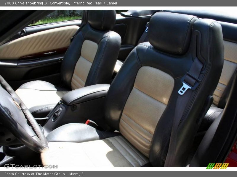 Inferno Red Pearl / Camel 2000 Chrysler Sebring JXi Convertible