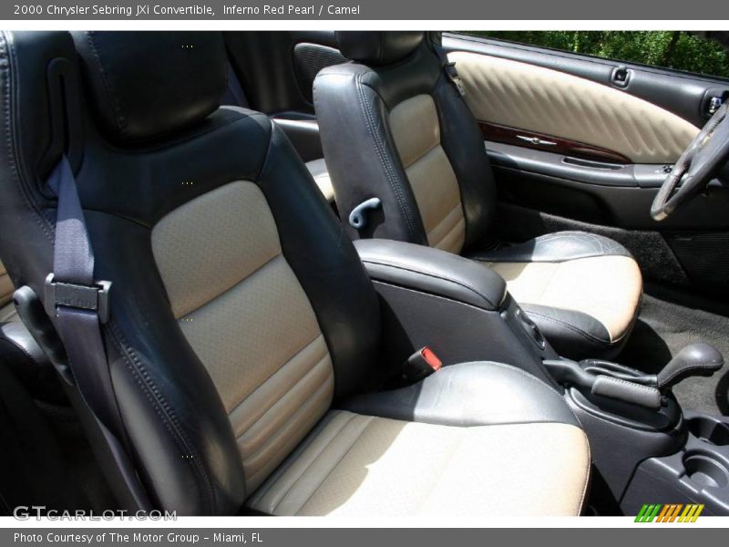 Inferno Red Pearl / Camel 2000 Chrysler Sebring JXi Convertible