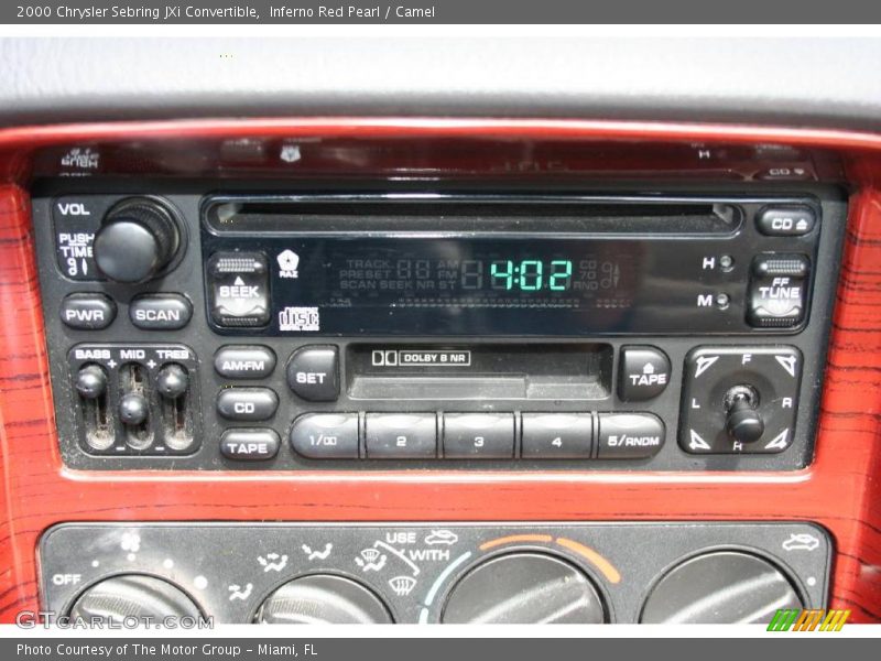 Inferno Red Pearl / Camel 2000 Chrysler Sebring JXi Convertible