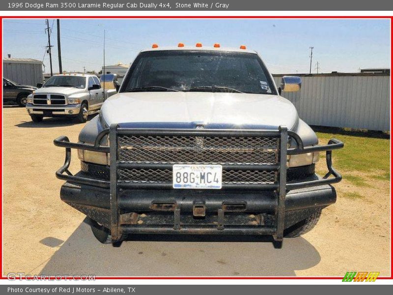 Stone White / Gray 1996 Dodge Ram 3500 Laramie Regular Cab Dually 4x4