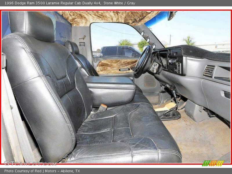 Stone White / Gray 1996 Dodge Ram 3500 Laramie Regular Cab Dually 4x4