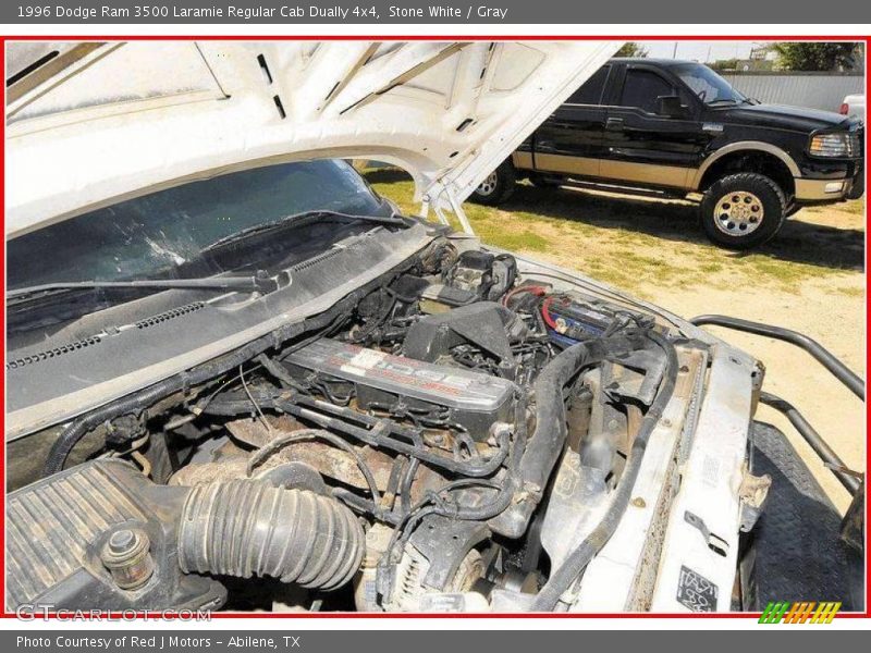 Stone White / Gray 1996 Dodge Ram 3500 Laramie Regular Cab Dually 4x4