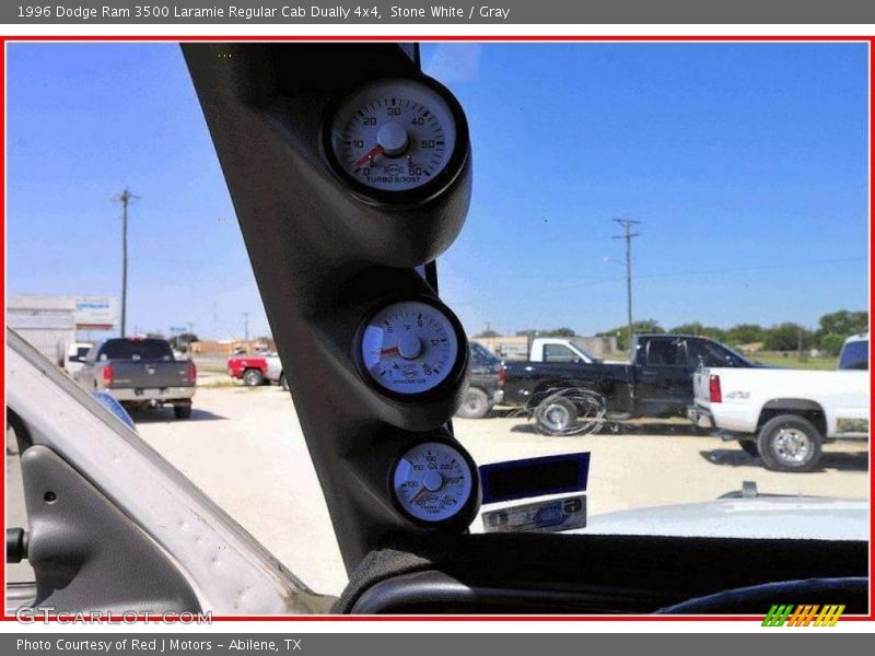 Stone White / Gray 1996 Dodge Ram 3500 Laramie Regular Cab Dually 4x4
