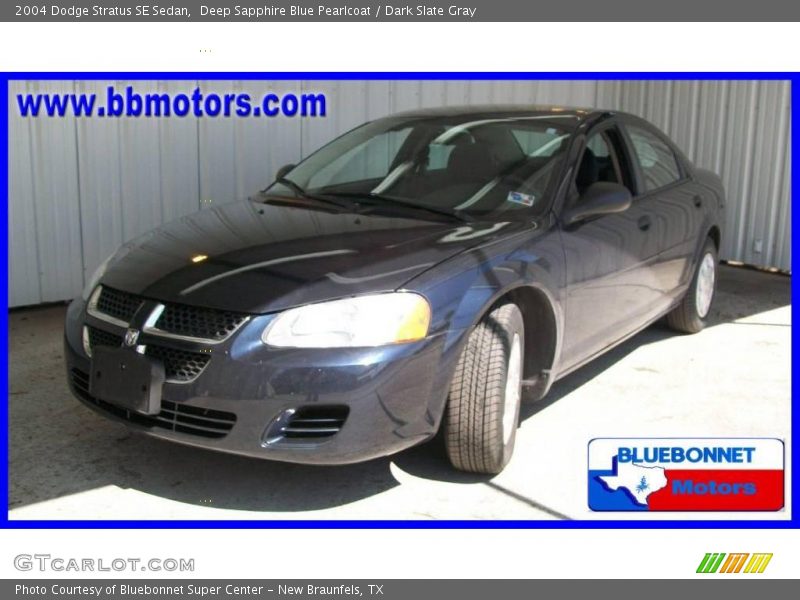 Deep Sapphire Blue Pearlcoat / Dark Slate Gray 2004 Dodge Stratus SE Sedan
