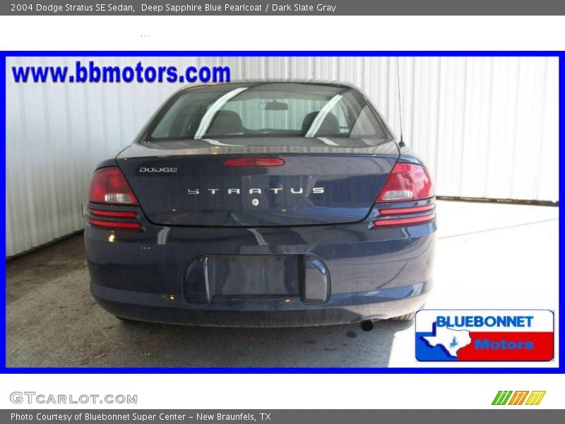 Deep Sapphire Blue Pearlcoat / Dark Slate Gray 2004 Dodge Stratus SE Sedan