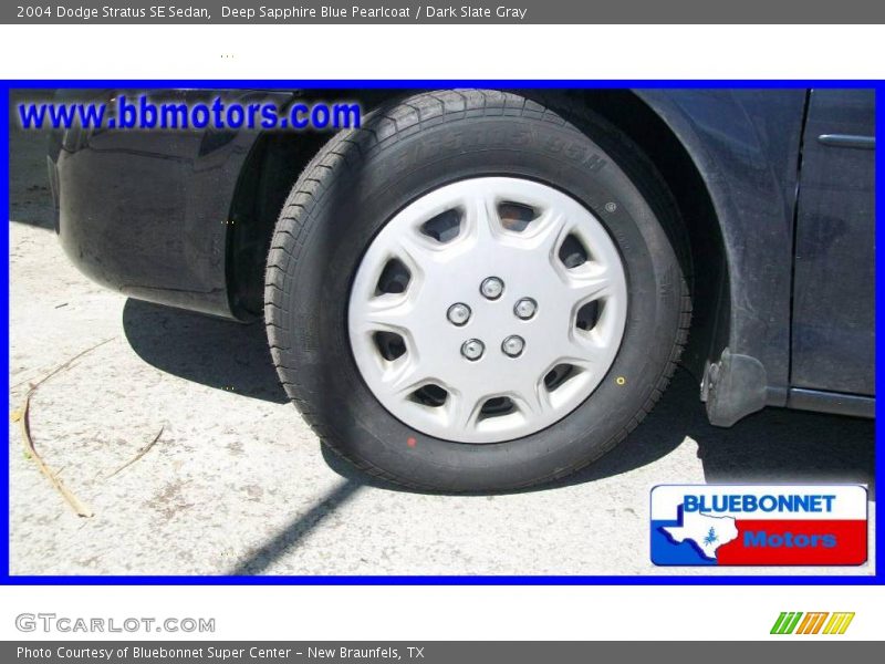 Deep Sapphire Blue Pearlcoat / Dark Slate Gray 2004 Dodge Stratus SE Sedan