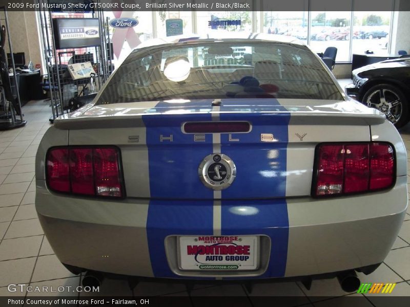 Brilliant Silver Metallic / Black/Black 2009 Ford Mustang Shelby GT500KR Coupe