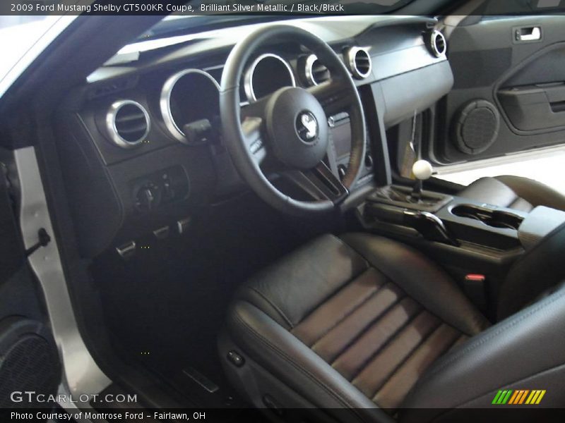 Brilliant Silver Metallic / Black/Black 2009 Ford Mustang Shelby GT500KR Coupe