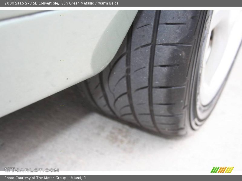Sun Green Metallic / Warm Beige 2000 Saab 9-3 SE Convertible