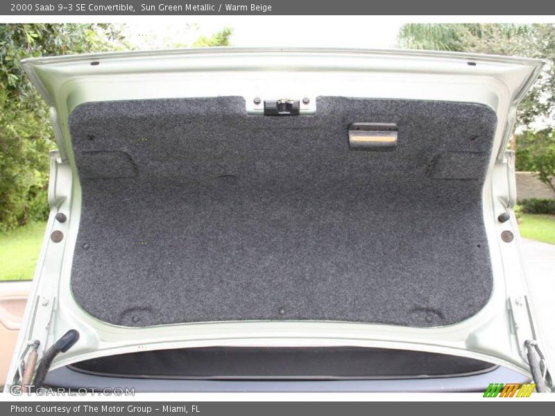 Sun Green Metallic / Warm Beige 2000 Saab 9-3 SE Convertible